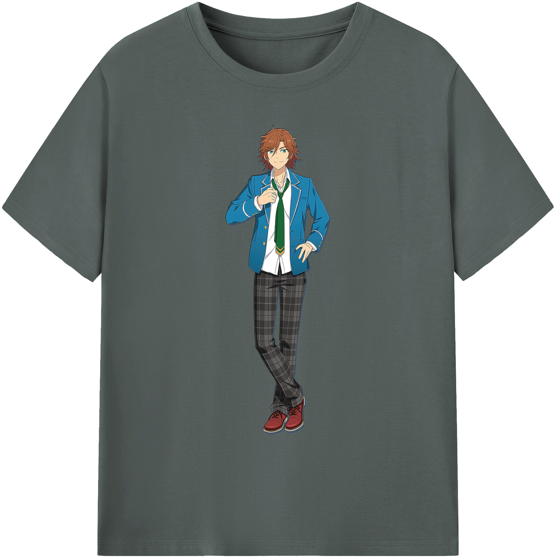 （画像用） あんさんぶるスターズ! Ensemble Stars 綿100％ メンズ半袖Tシャツ｜肌触りやわらか＆通気性